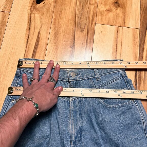 VINTAGE 80s Western Cowgirl Jeans Size 4 Melbourne Country Yoked Tapered - Picture 3 of 5